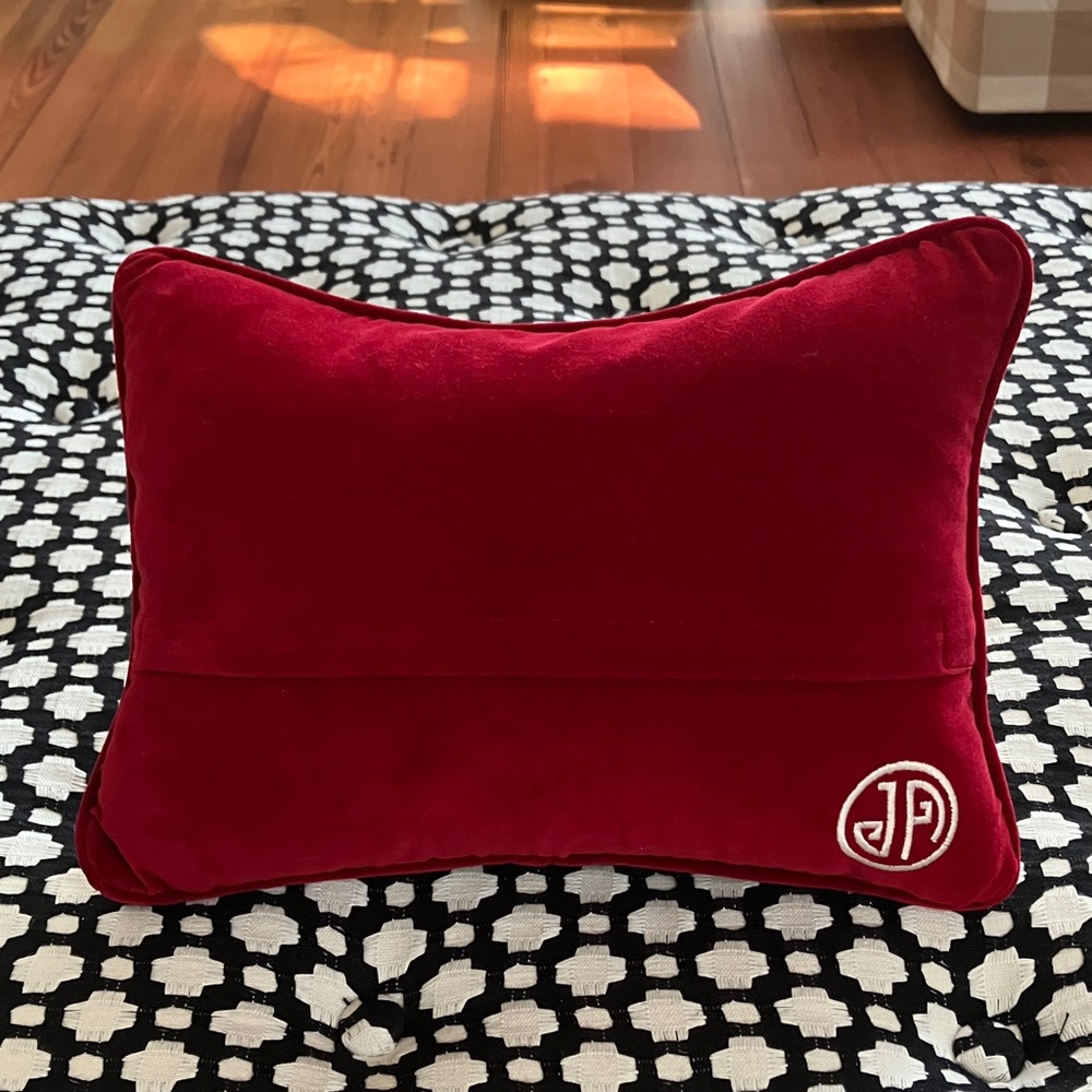 Rare Jonathan Adler Gemini Zodiac Needlepoint Pillow - Picture 3 of 4